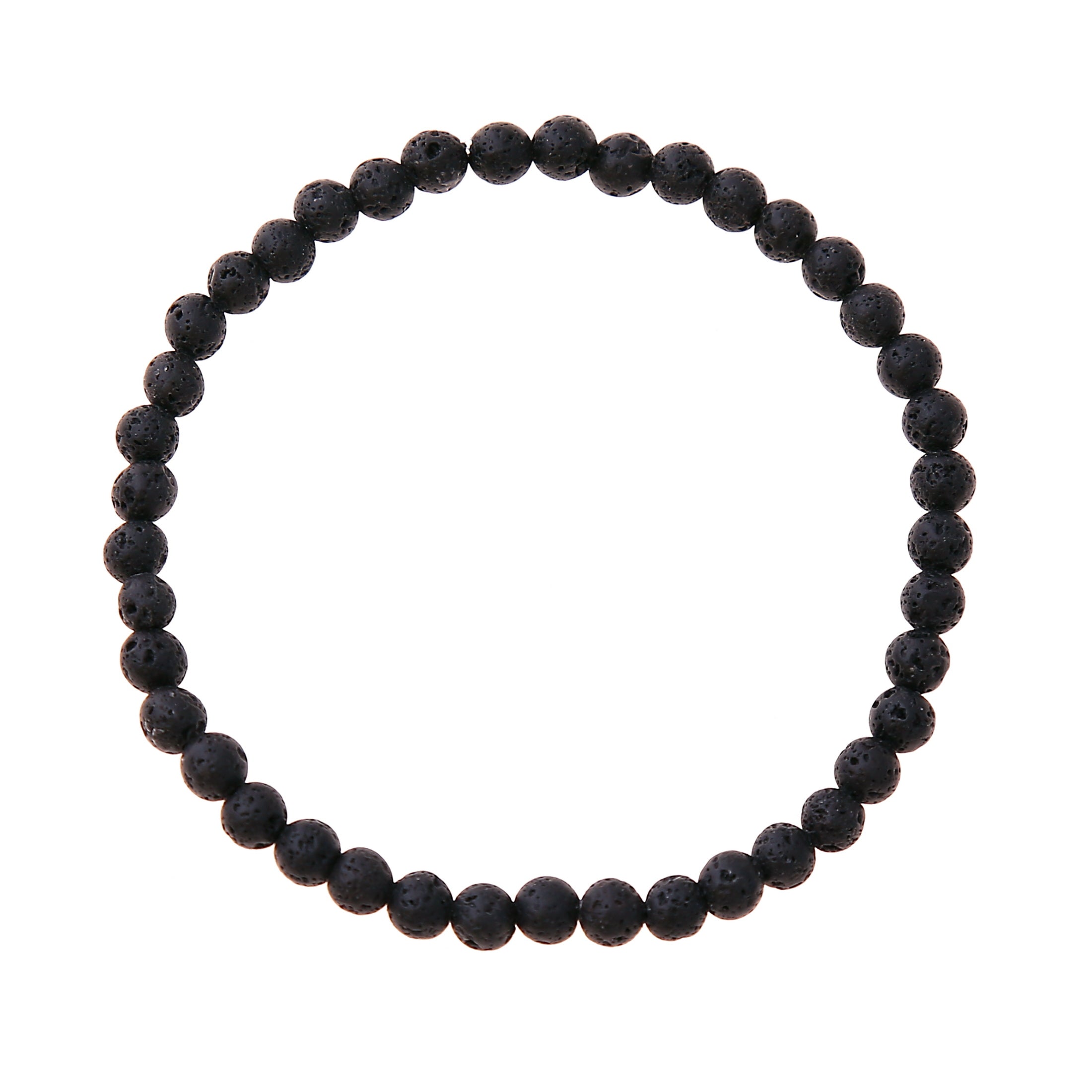 2x Boho Surfer Bracelet Men - Black + Lava Beads