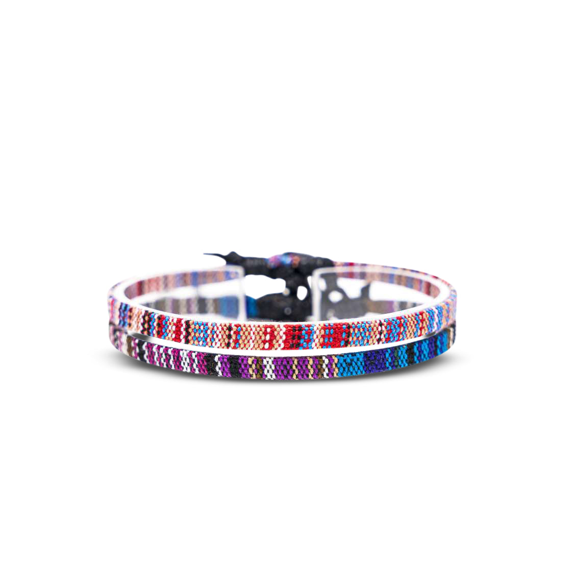 2x Boho Surfer Bracelet -  Multi + Purple