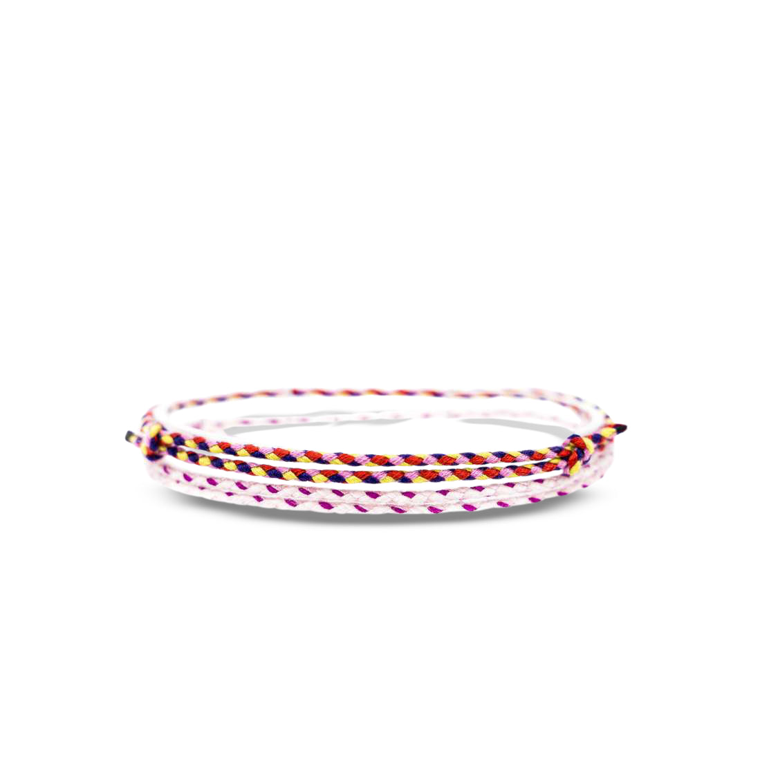 2x Cotton Surfer Anklet - Light Red Set