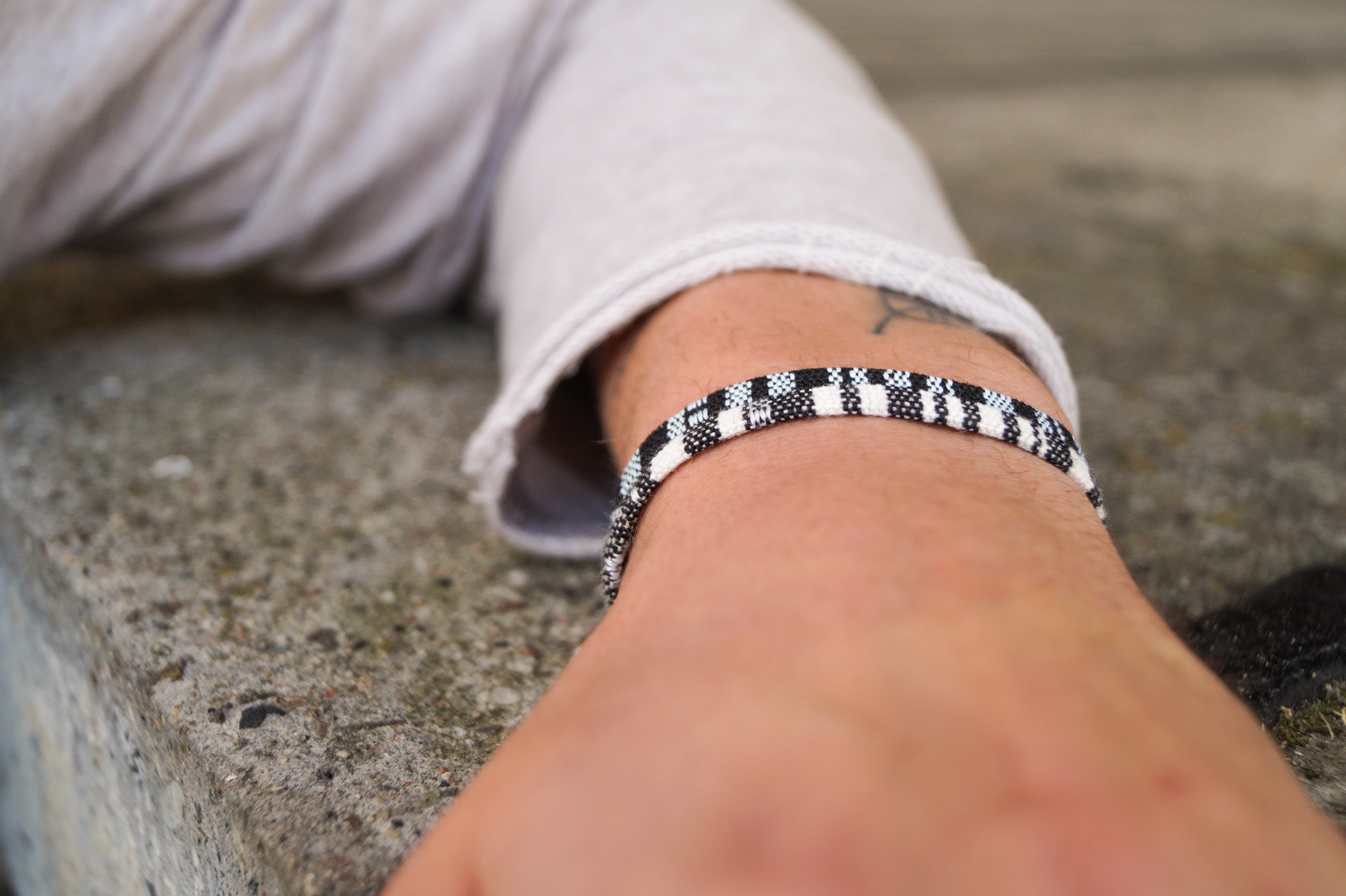 2x Boho Surfer Bracelet Men - Black + White