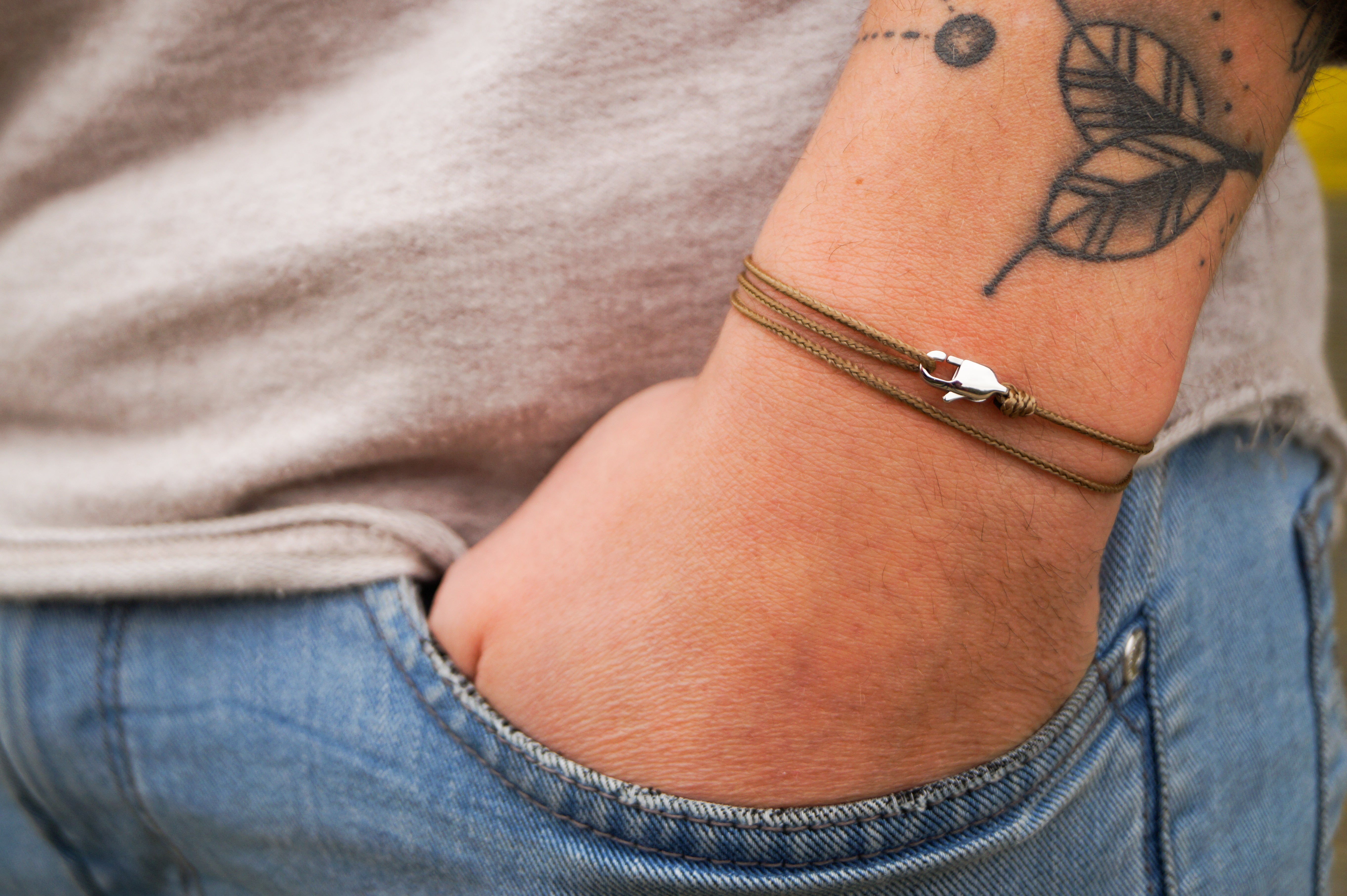 Snap Hook Wrap Bracelet - Coyote Silver