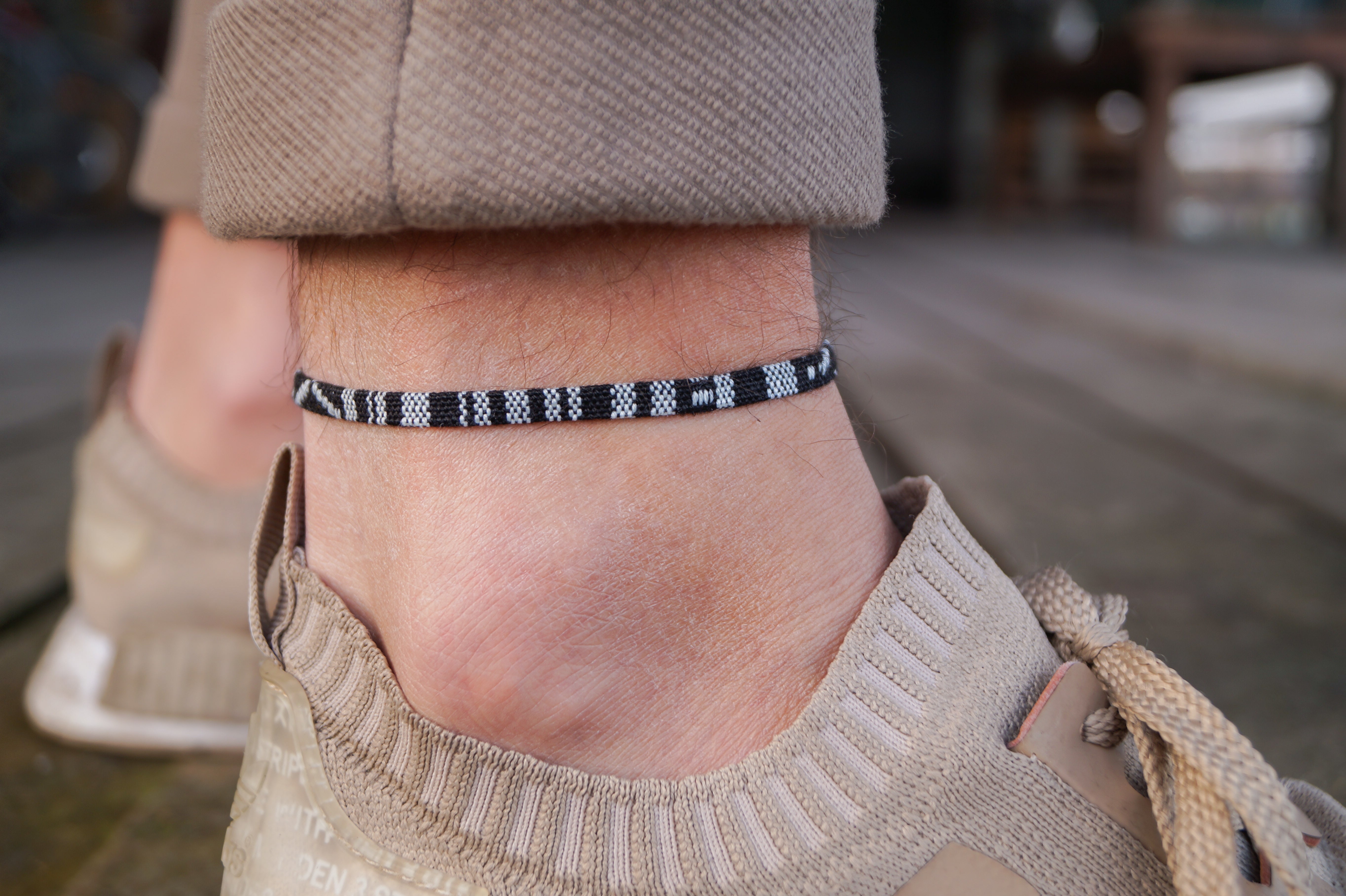 Boho Surfer Anklet Men - Black