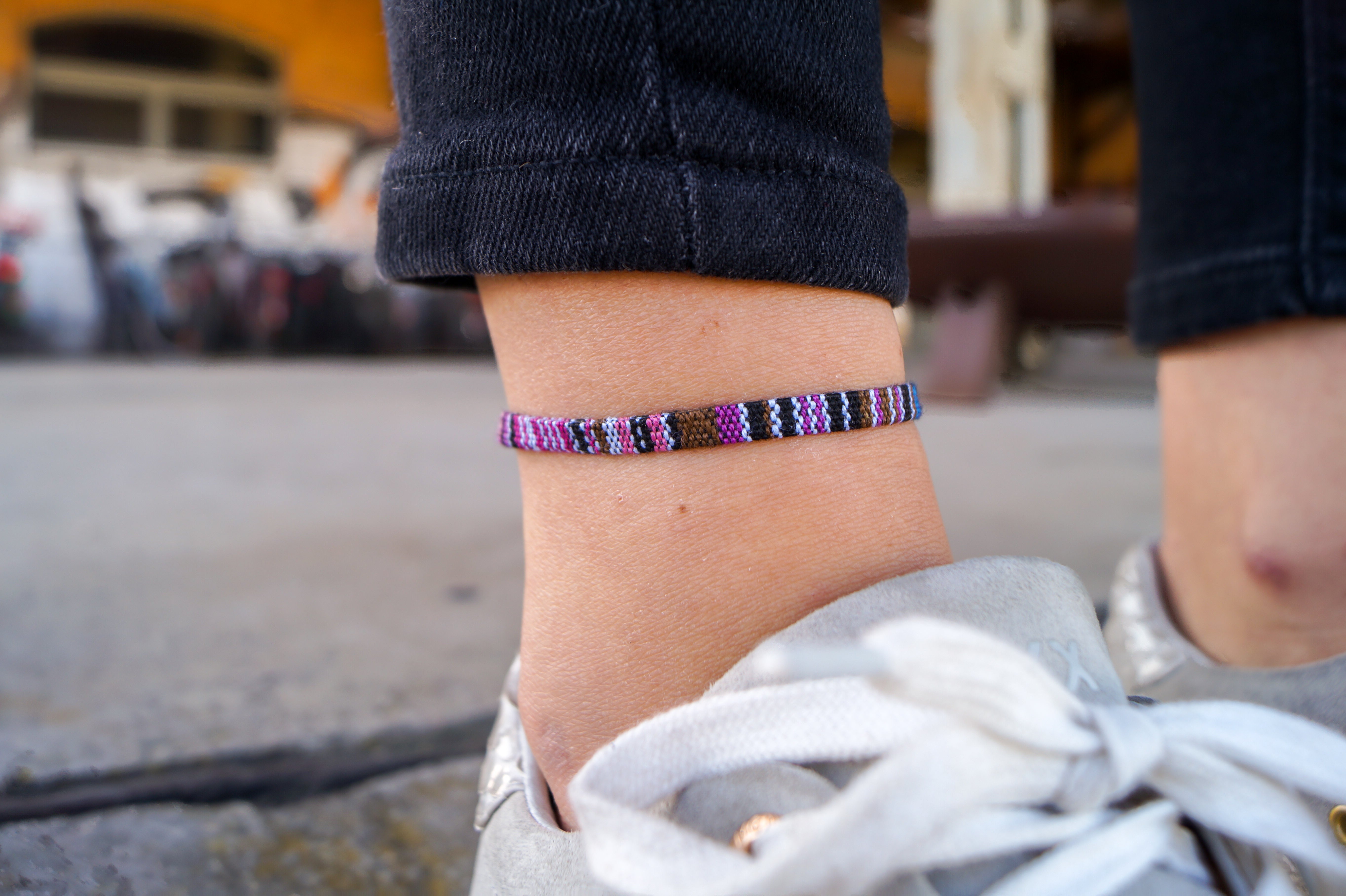 Boho Surfer Anklet - Purple