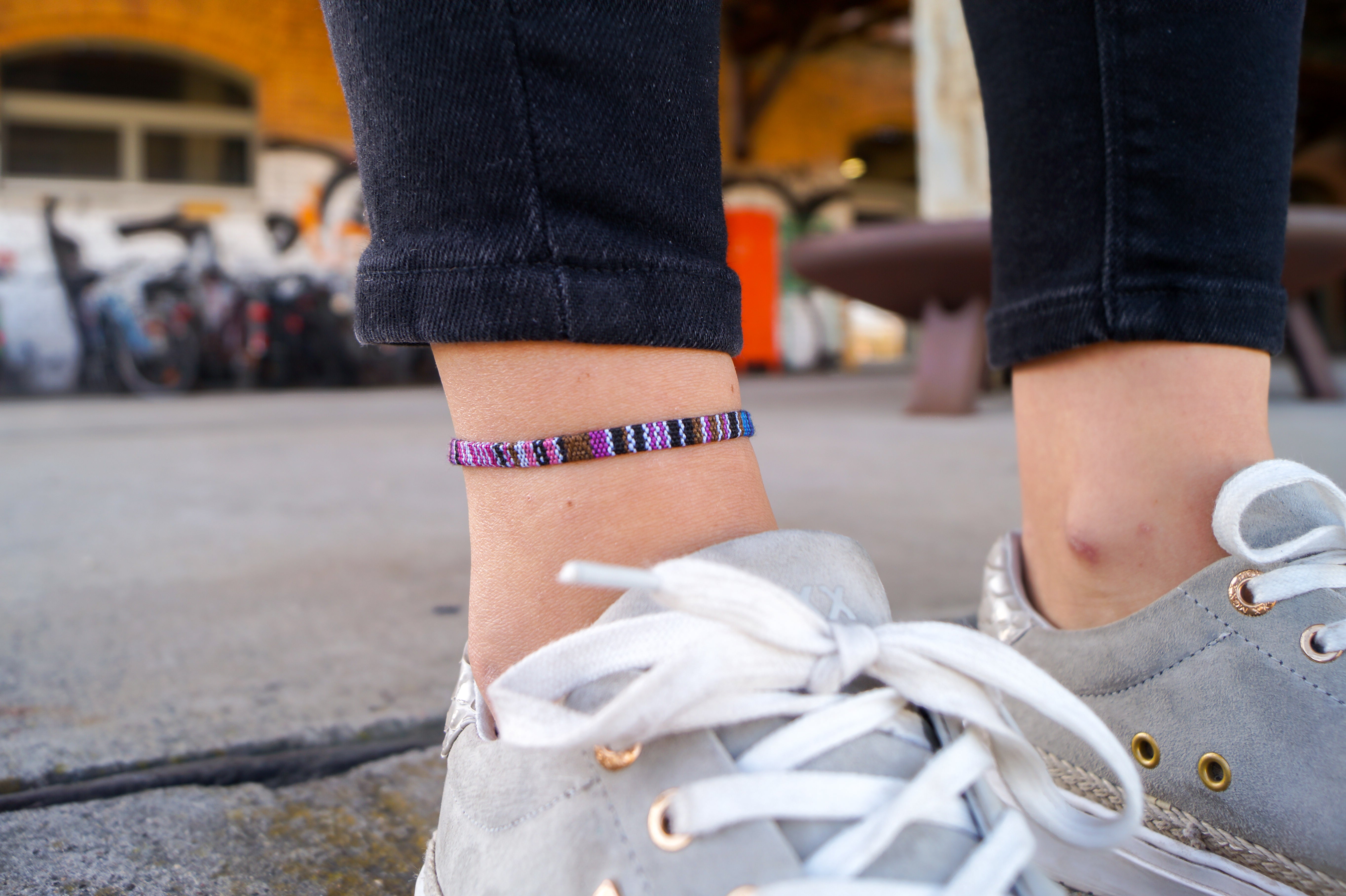 Boho Surfer Anklet - Purple