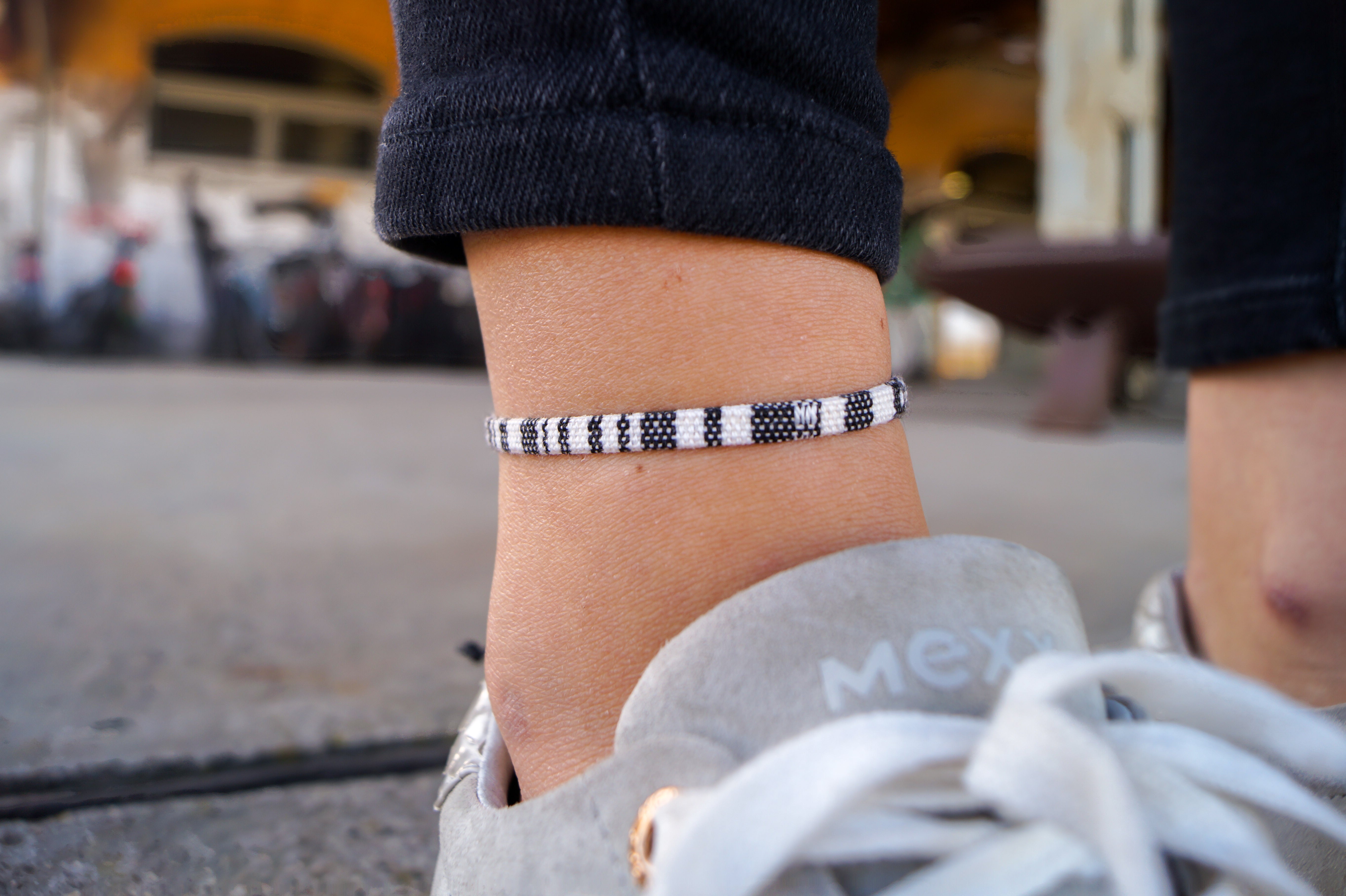 Boho Surfer Anklet - White