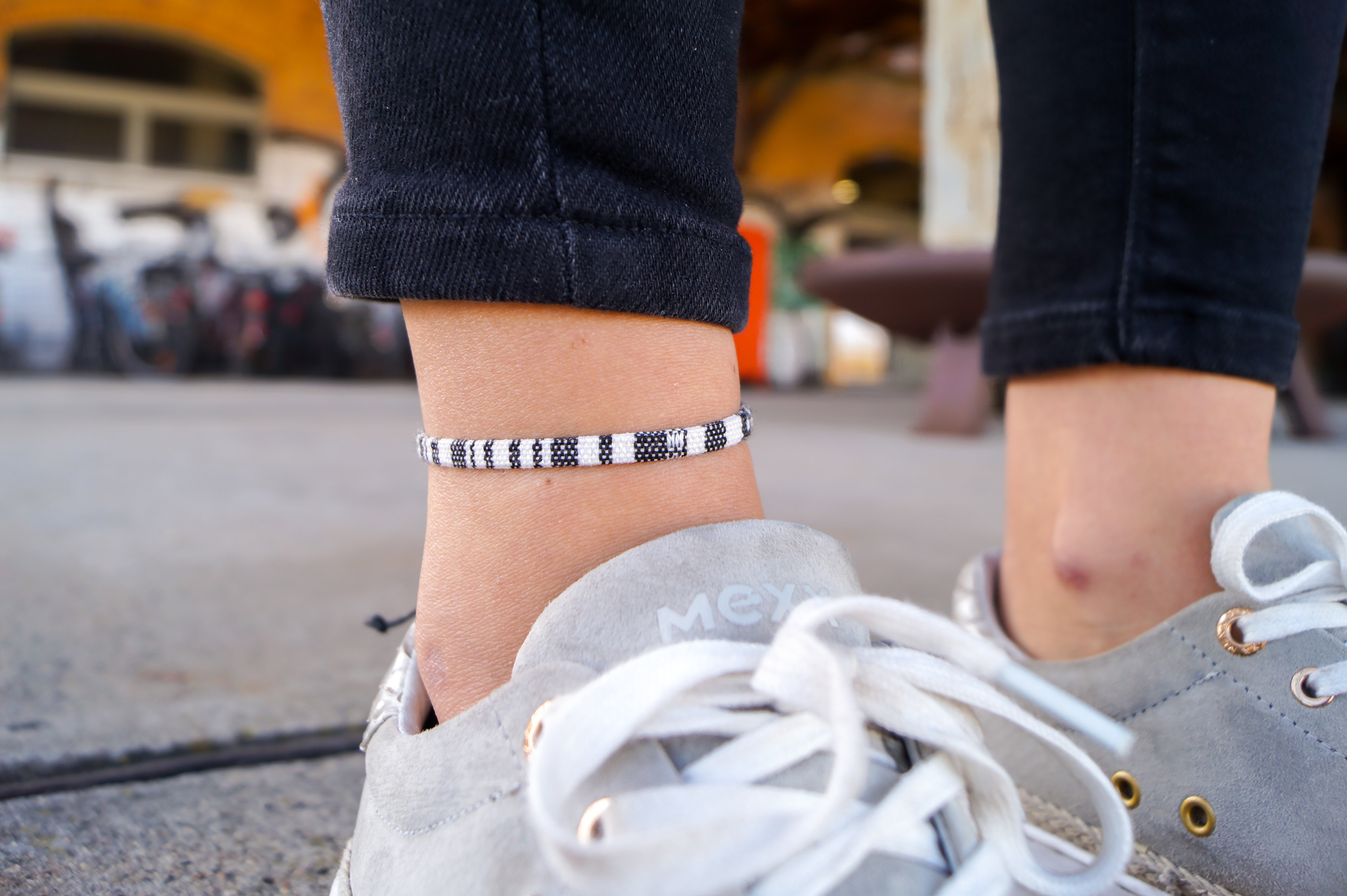 Boho Surfer Anklet - White