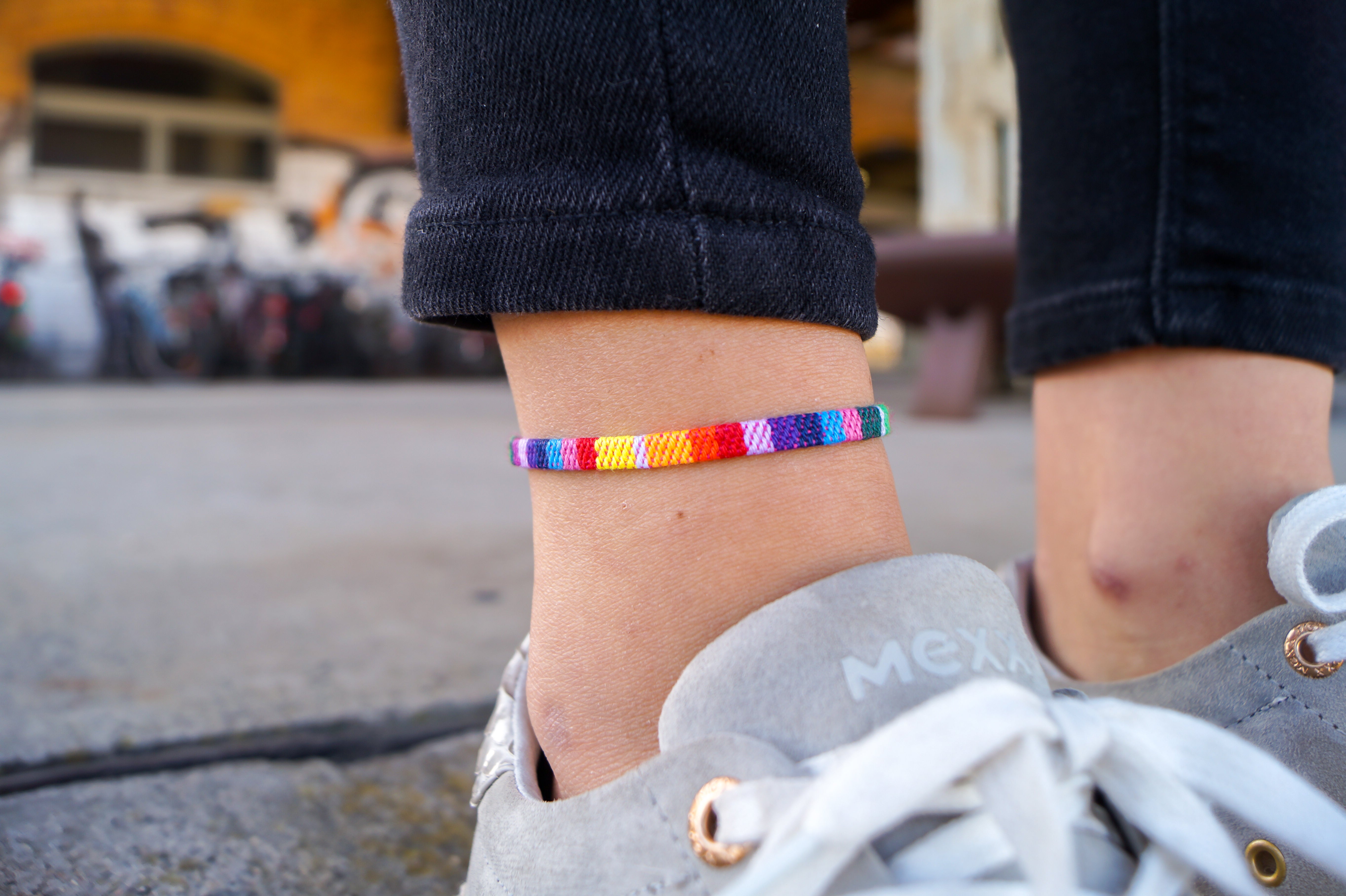 Boho Surfer Anklet - Rainbow