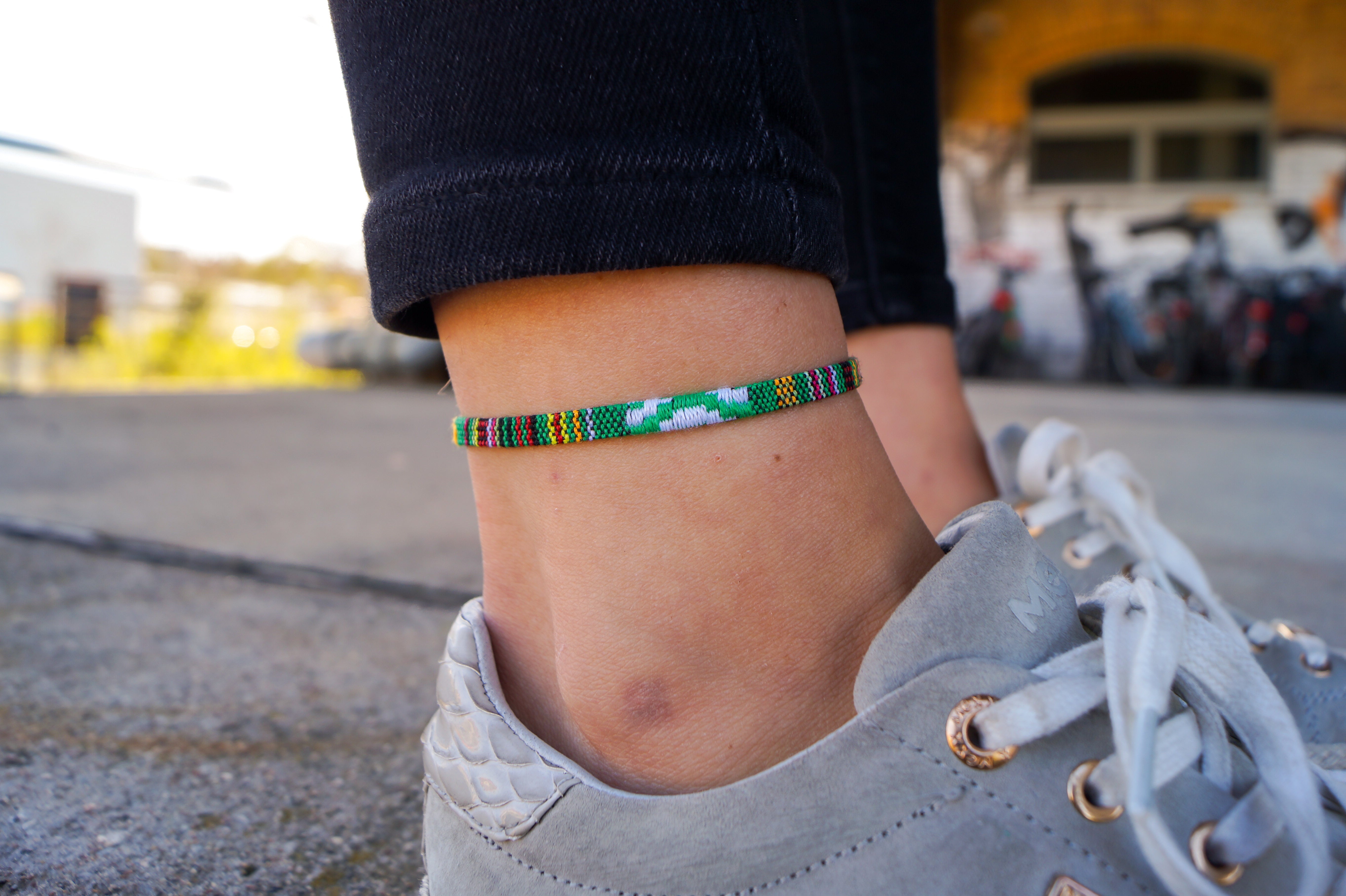 Boho Surfer Anklet - Green