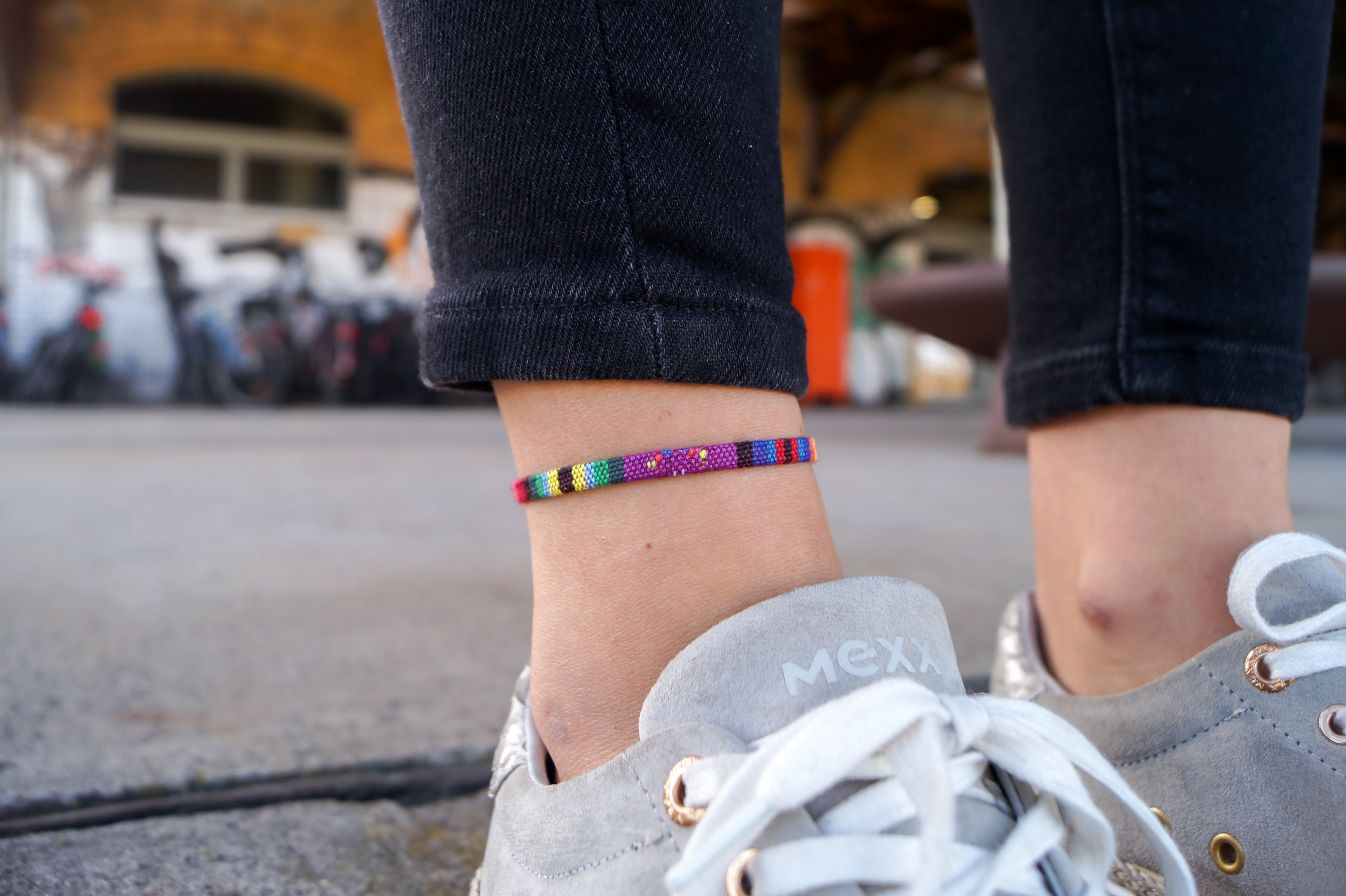 Boho Surfer Anklet - Purple Ethno