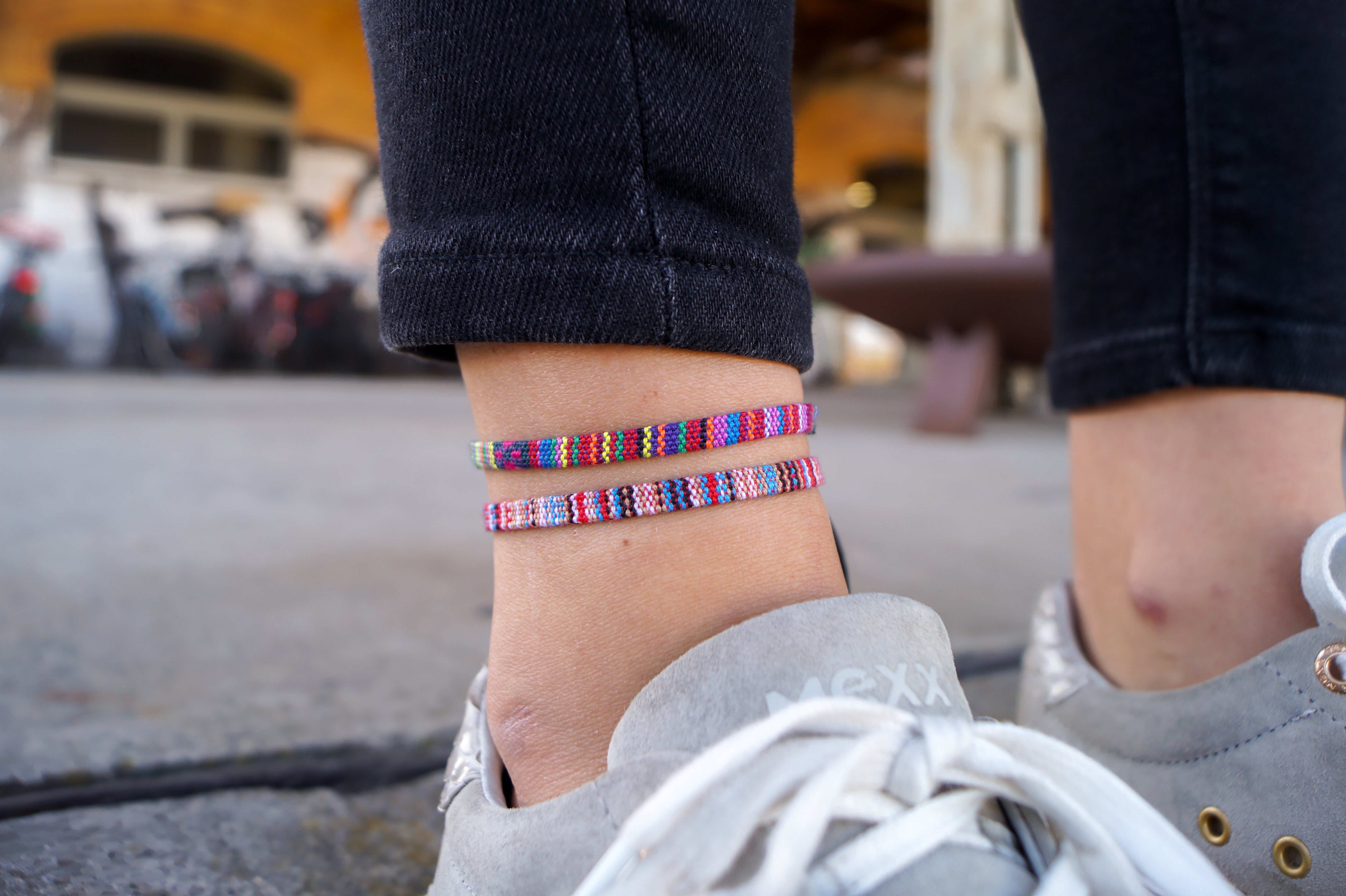 2x Boho Surfer Anklet - Multi + Deep Multi