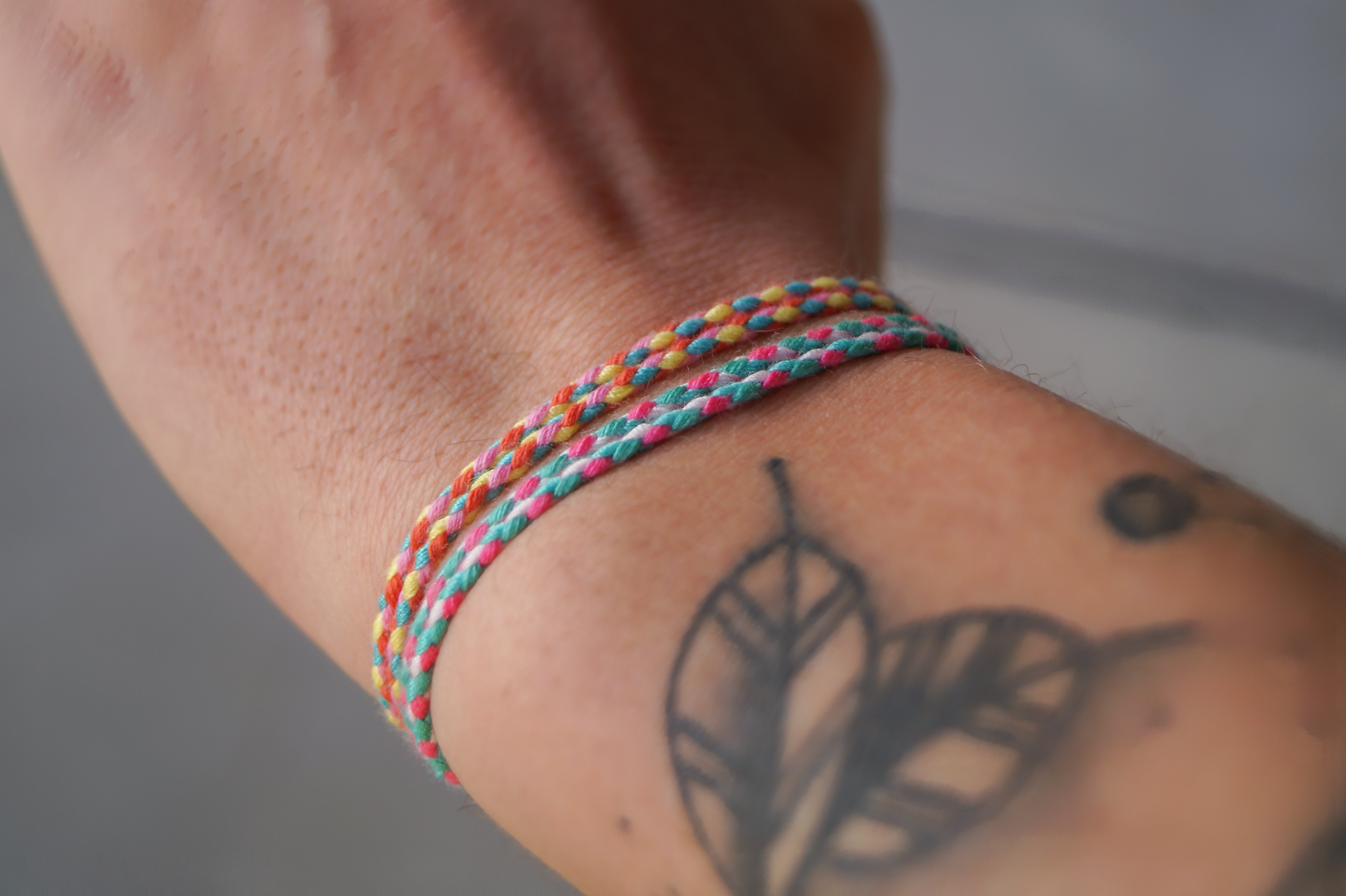 2x Cotton Surfer Bracelet -  Retro