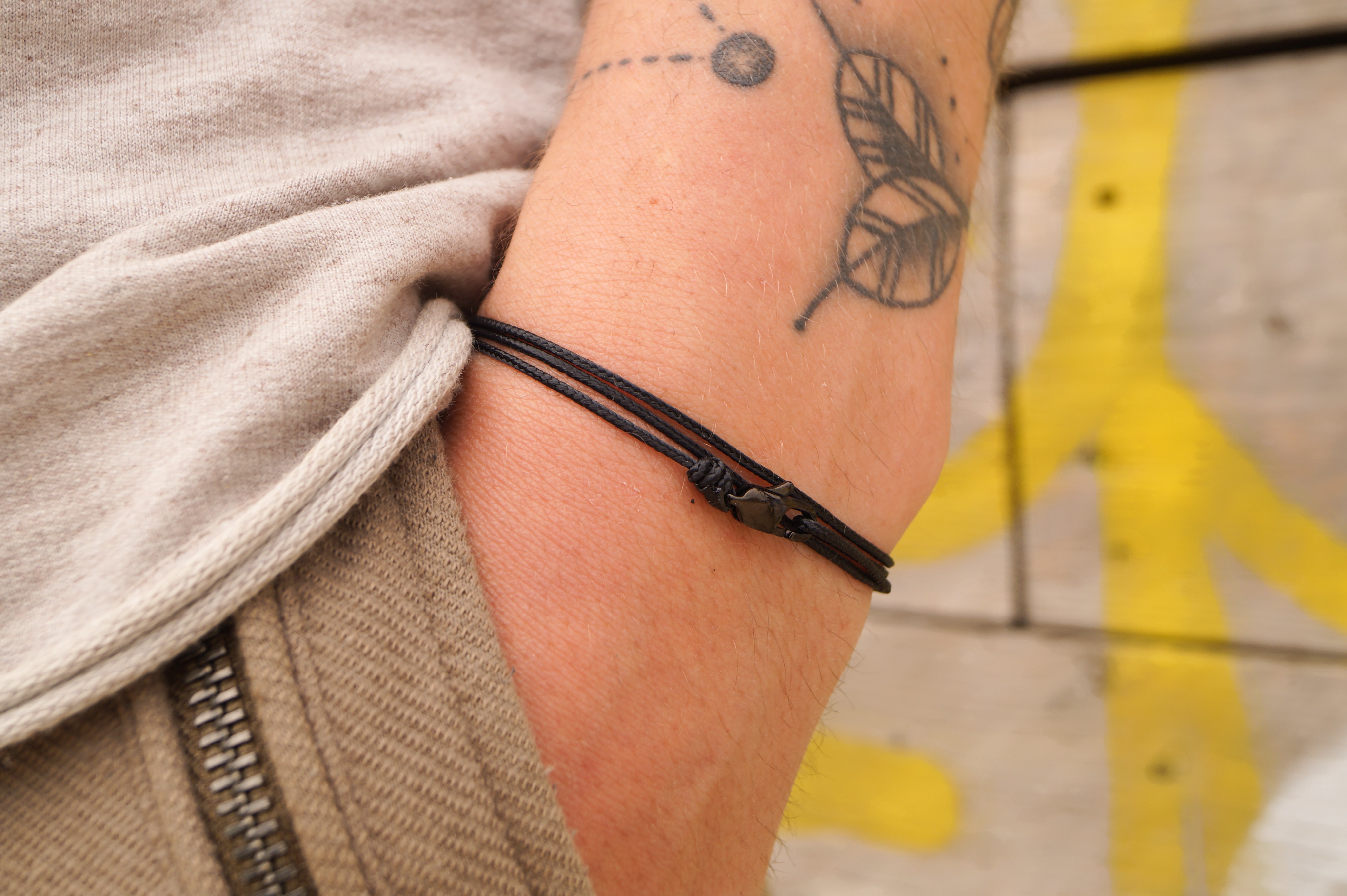 Snap Hook Wrap Bracelet - Black S