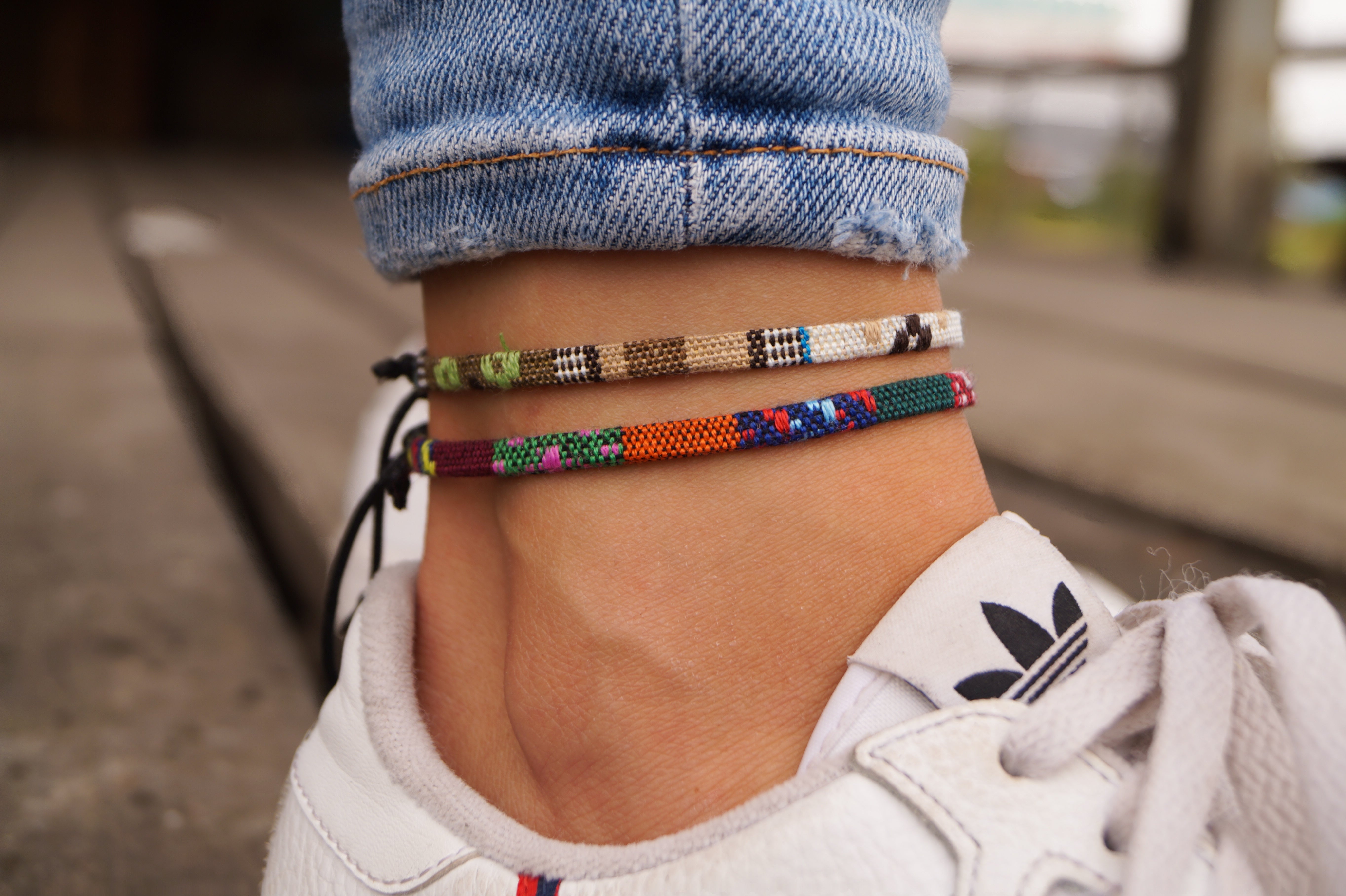 2x Boho Surfer Anklet - Safari + Ethno