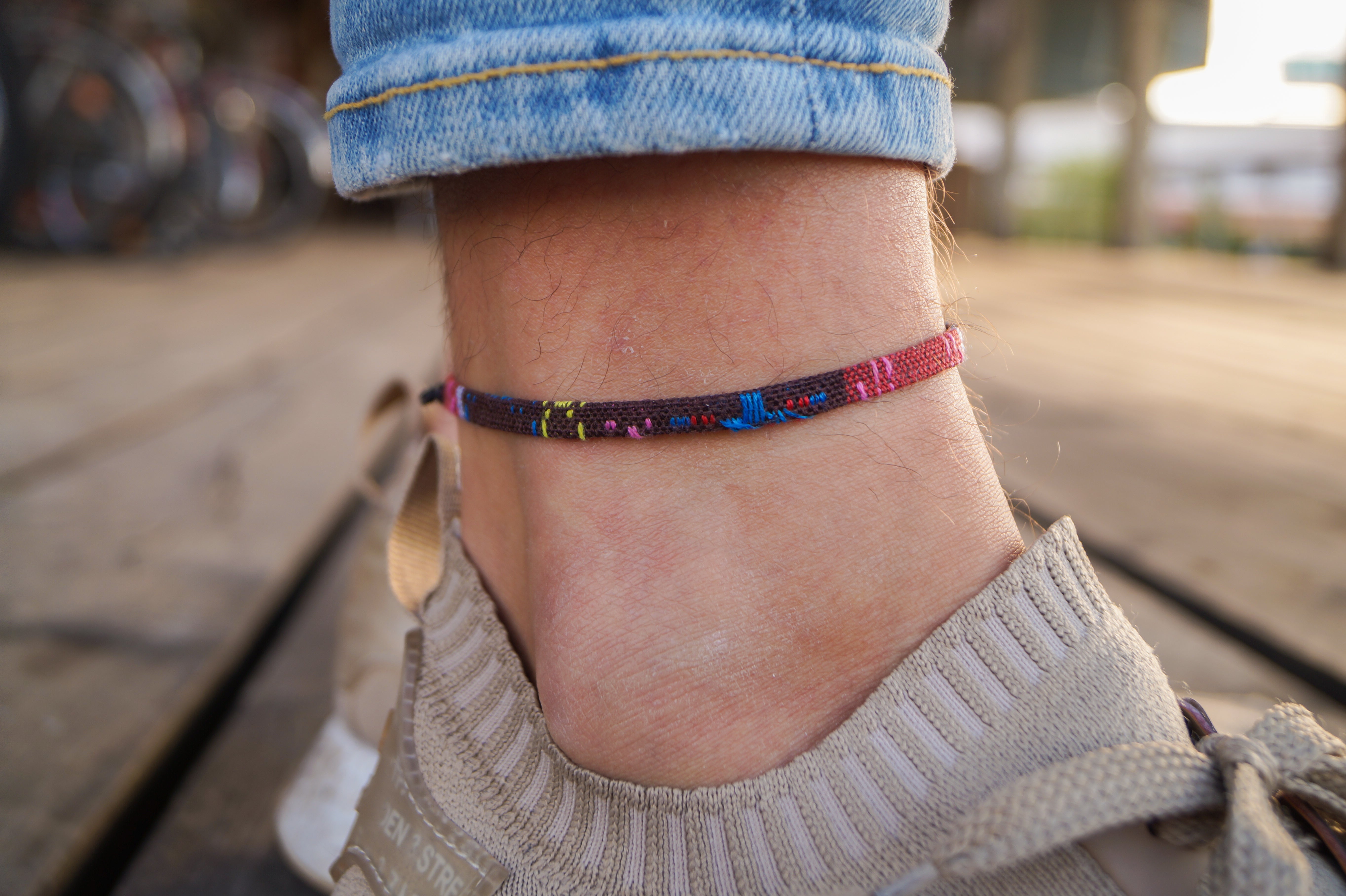 Boho Surfer Anklet Men - Lava