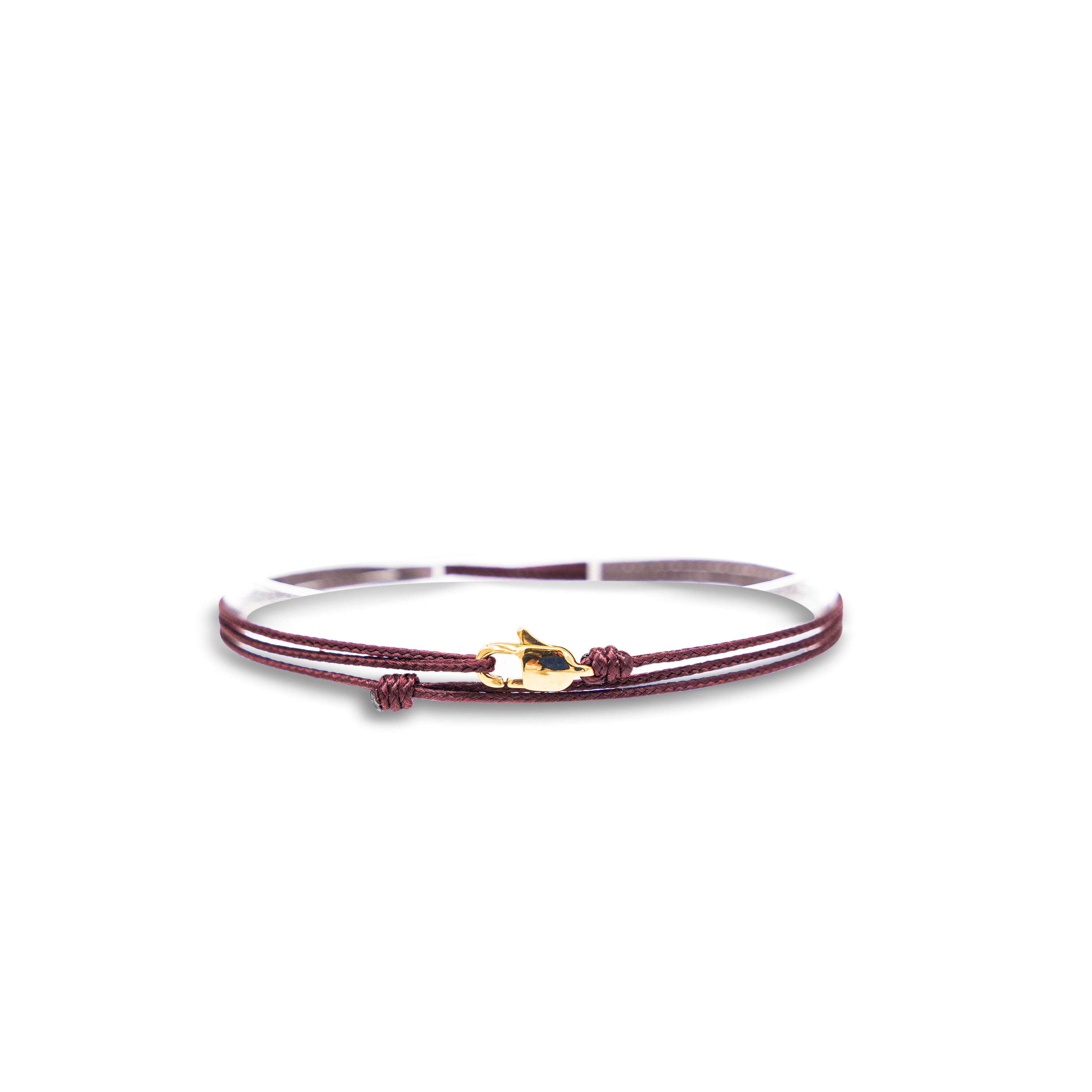 Snap Hook Wrap Bracelet - Ruby Red Gold