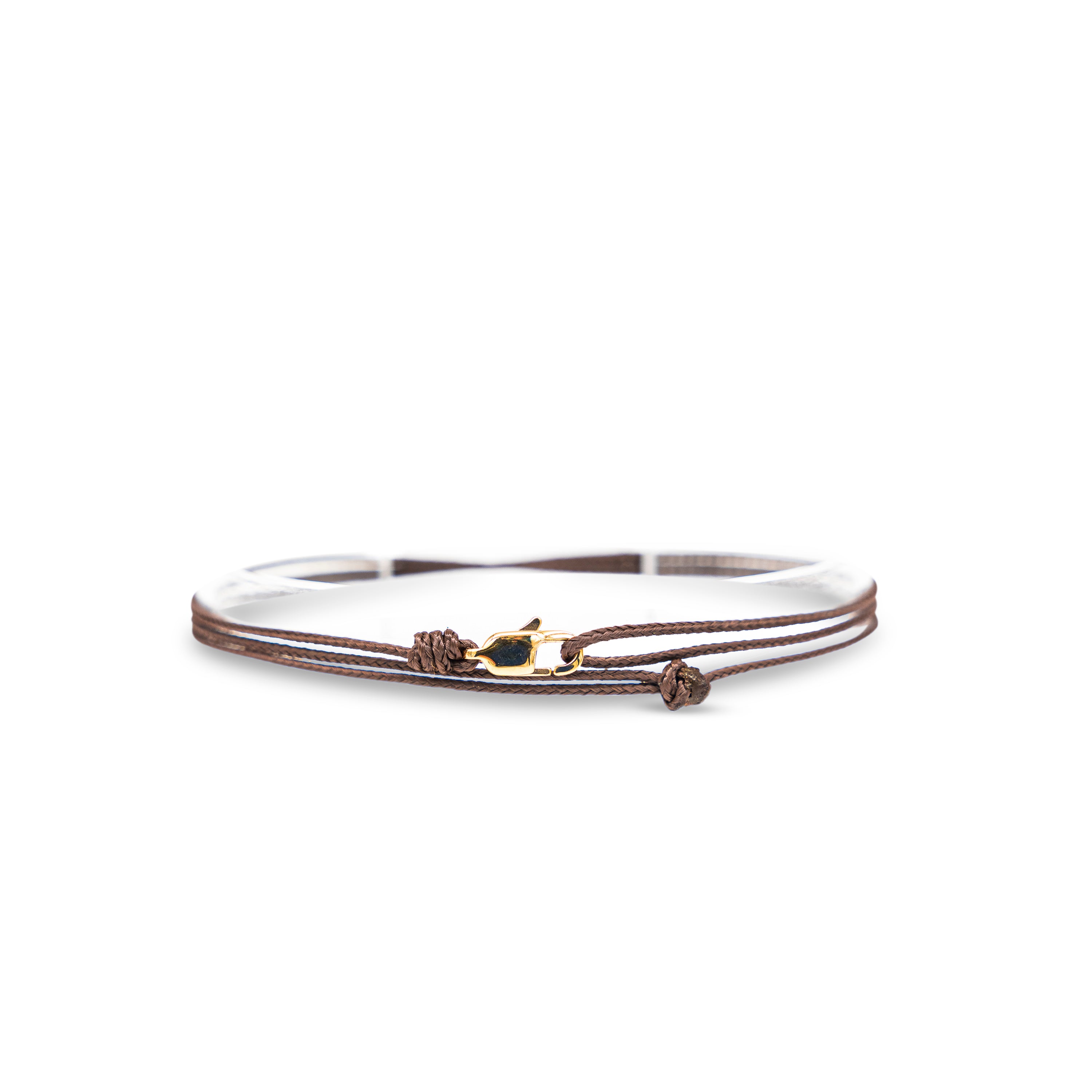 Snap Hook Wrap Bracelet - Brown Gold