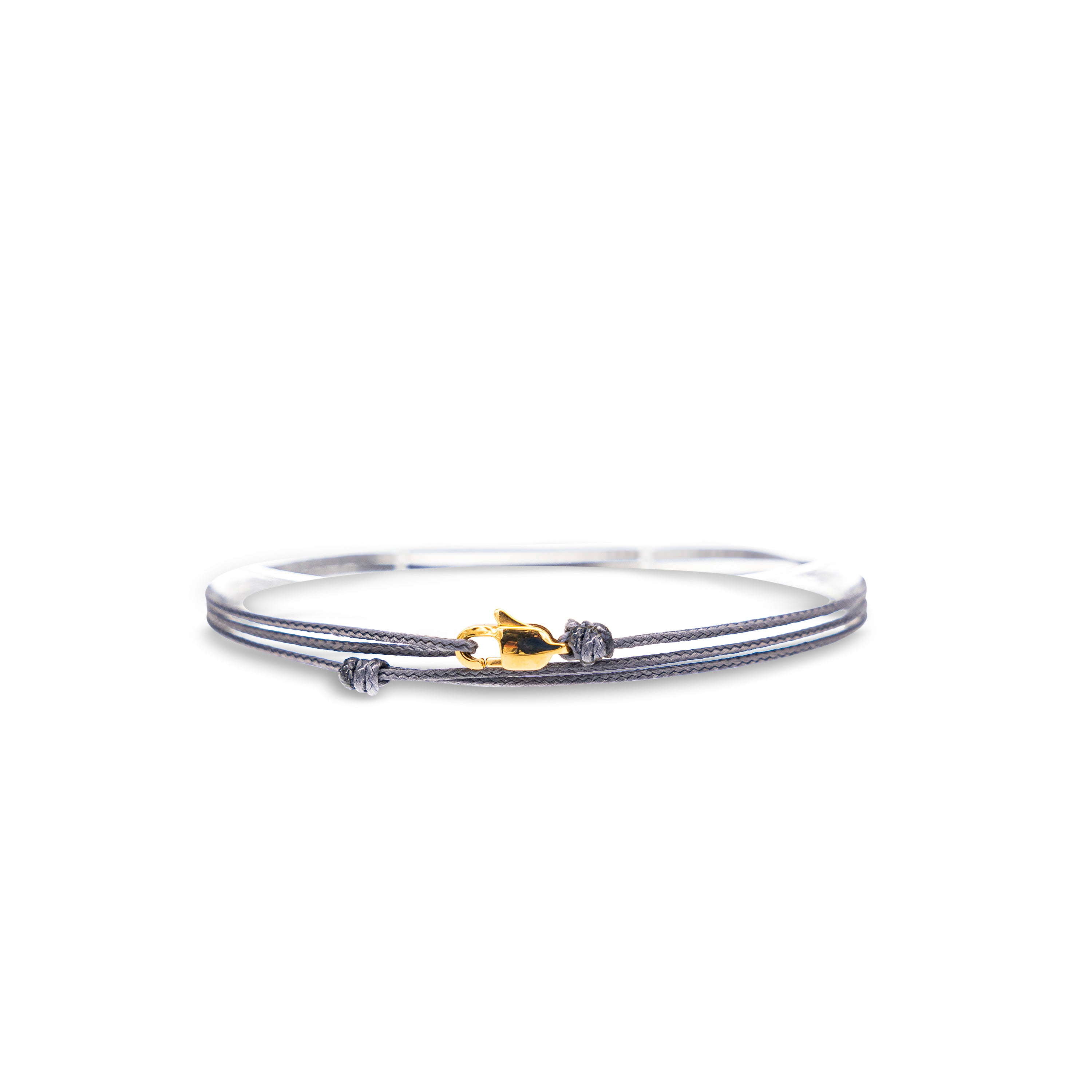 Snap Hook Wrap Bracelet - Gray Gold