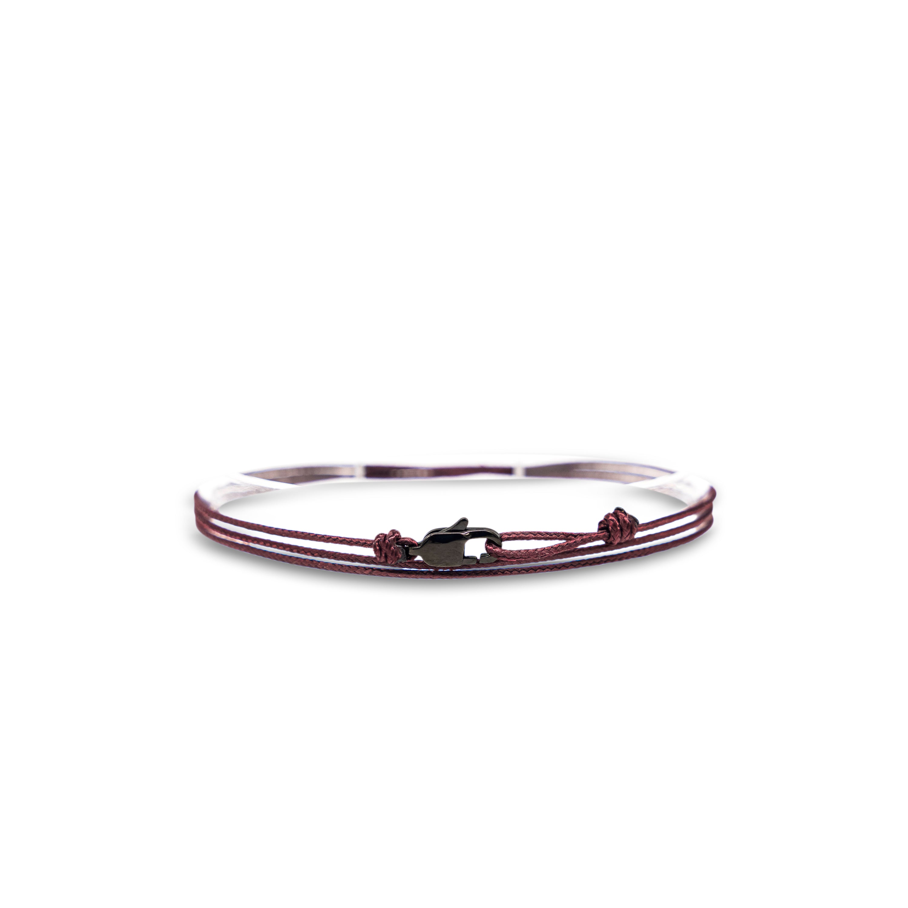 Snap Hook Wrap Bracelet - Ruby Red Black