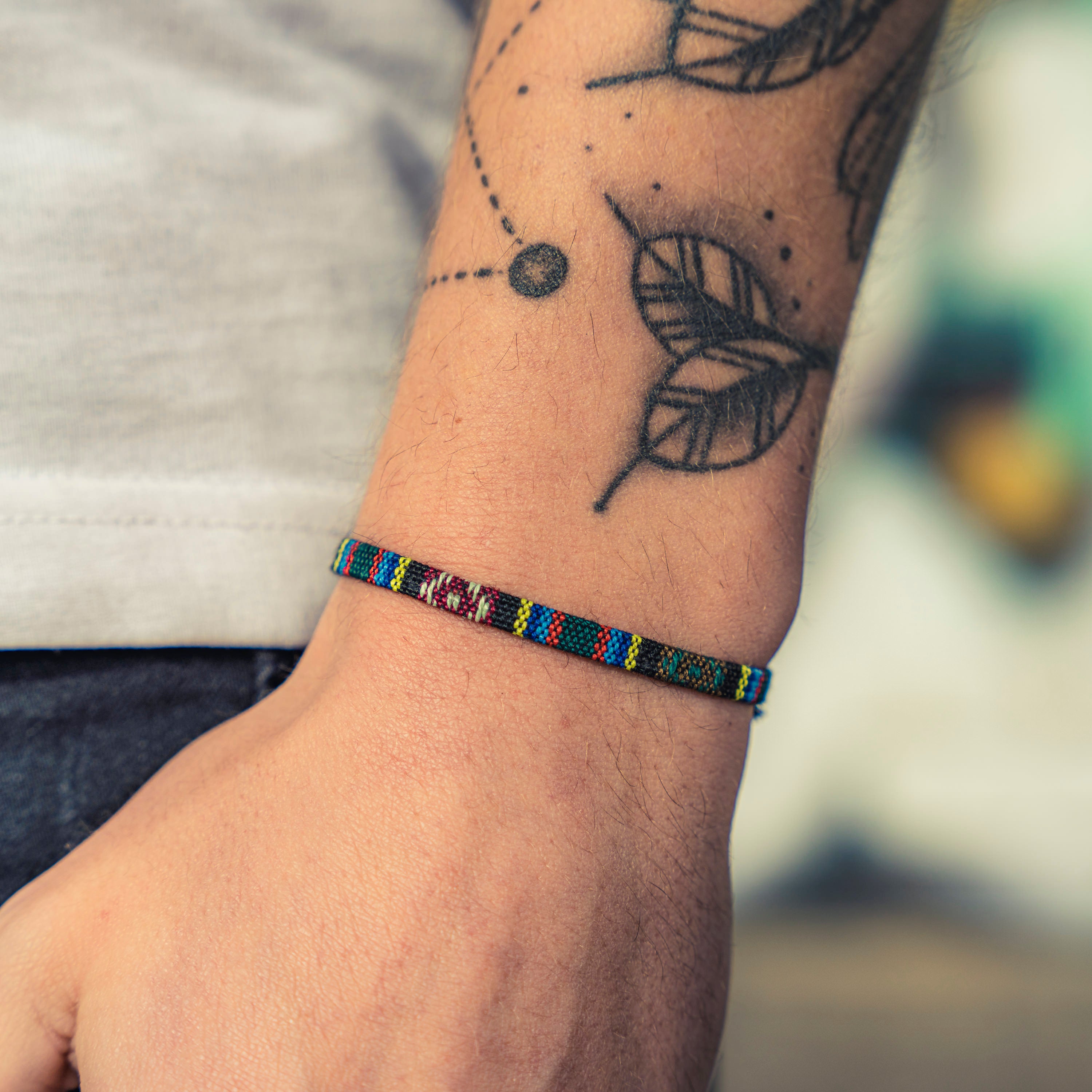 Boho Surfer Bracelet Men - Aztec