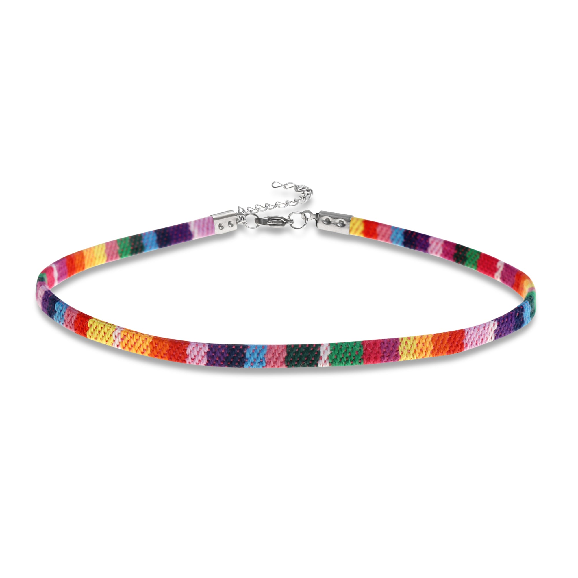 Boho Choker Necklace - Rainbow