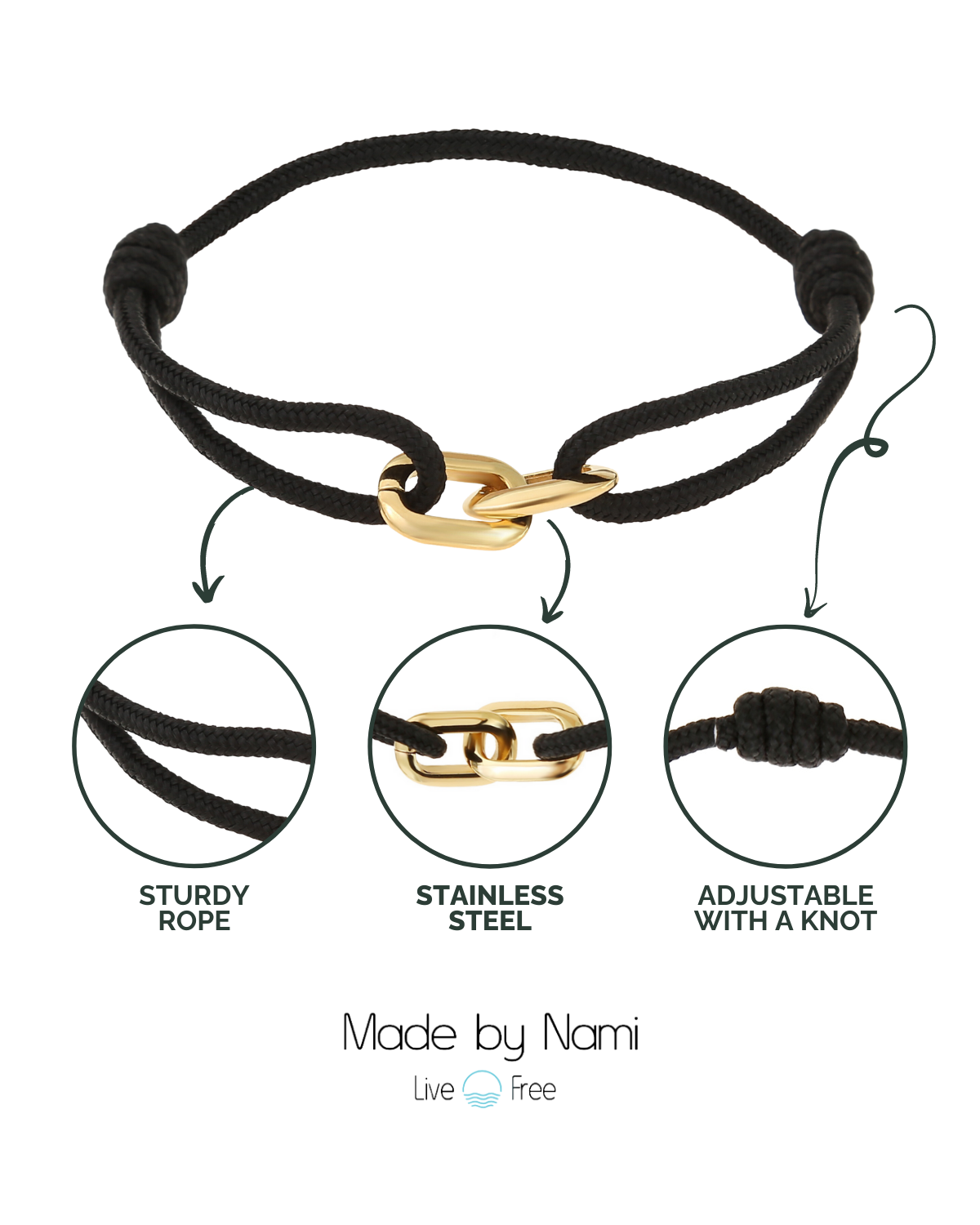 Unity Bracelet - Black Gold