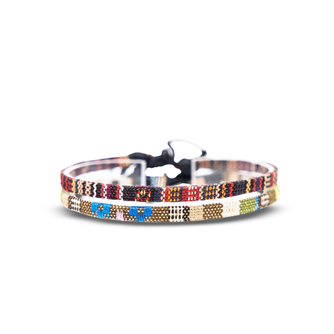 2x Boho Surfer Anklet Men - Brown + Safari