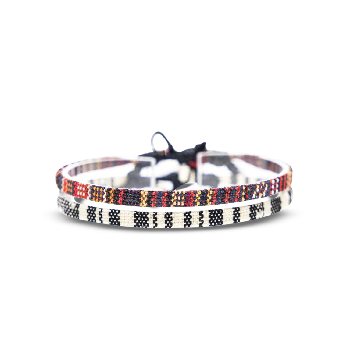 2x Boho Surfer Bracelet -  Brown + White