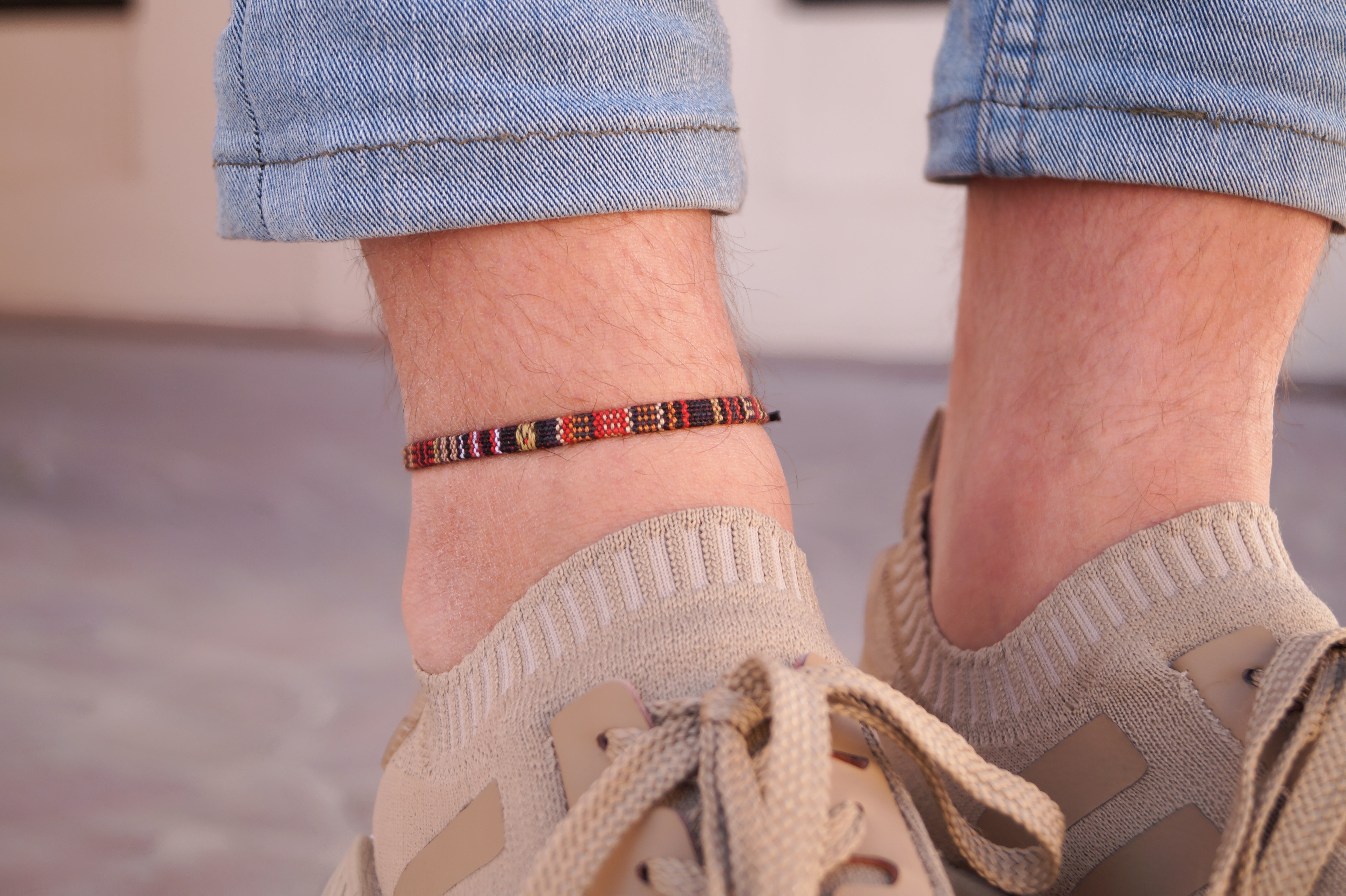 Boho Surfer Anklet Men - Brown