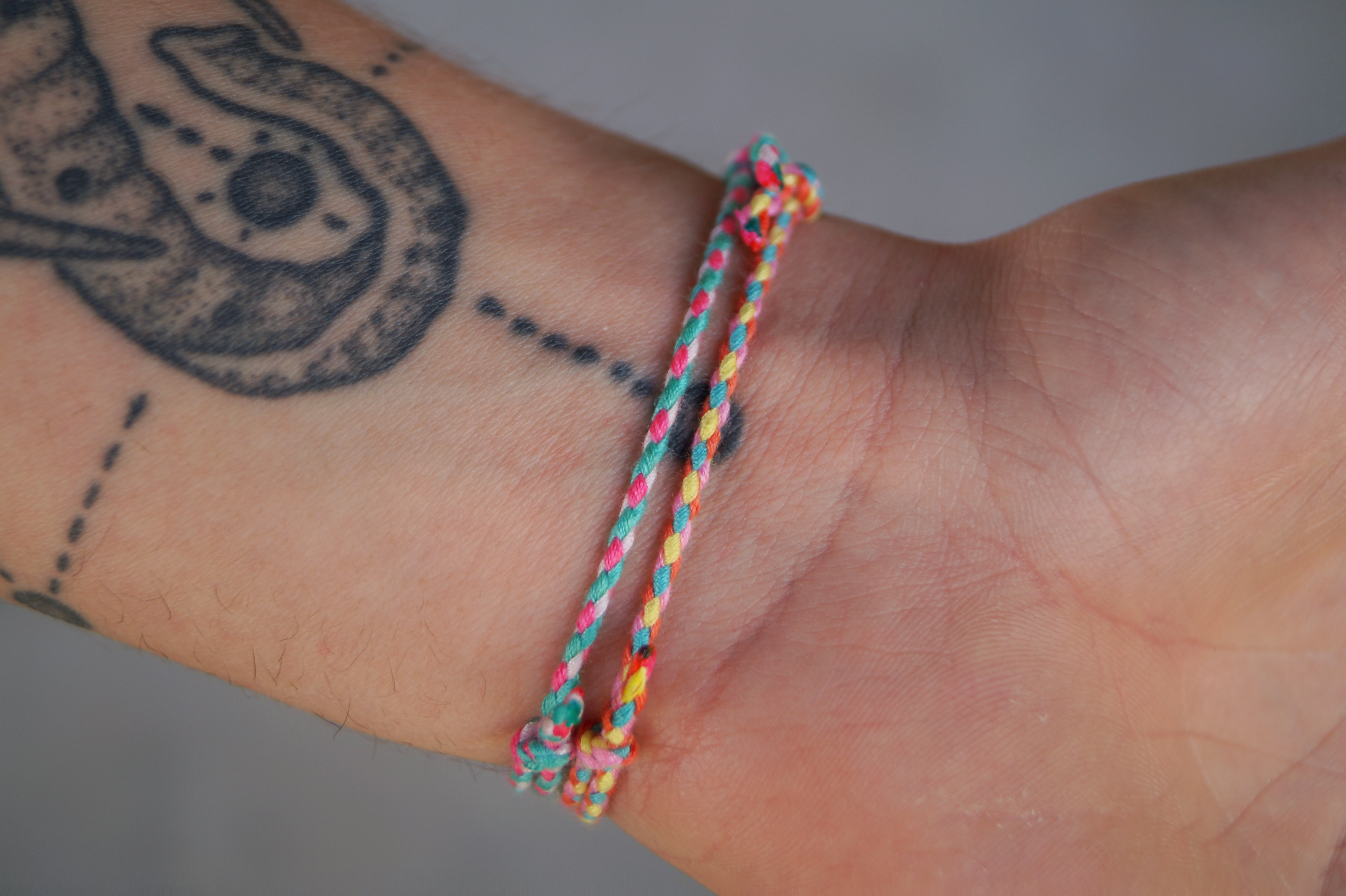 2x Cotton Surfer Bracelet -  Retro