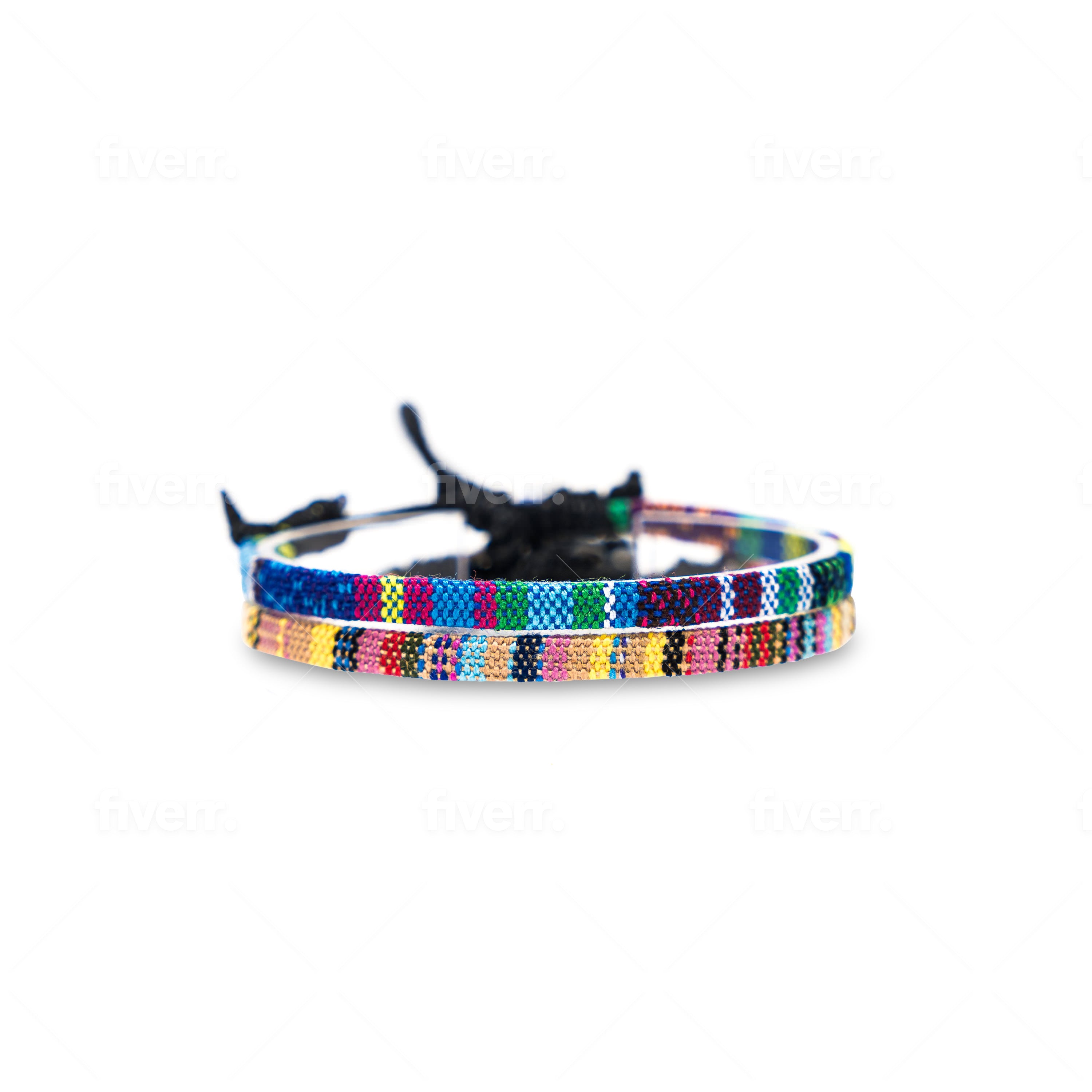 2x Boho Surfer Anklet Men - Turquoise + Yellow