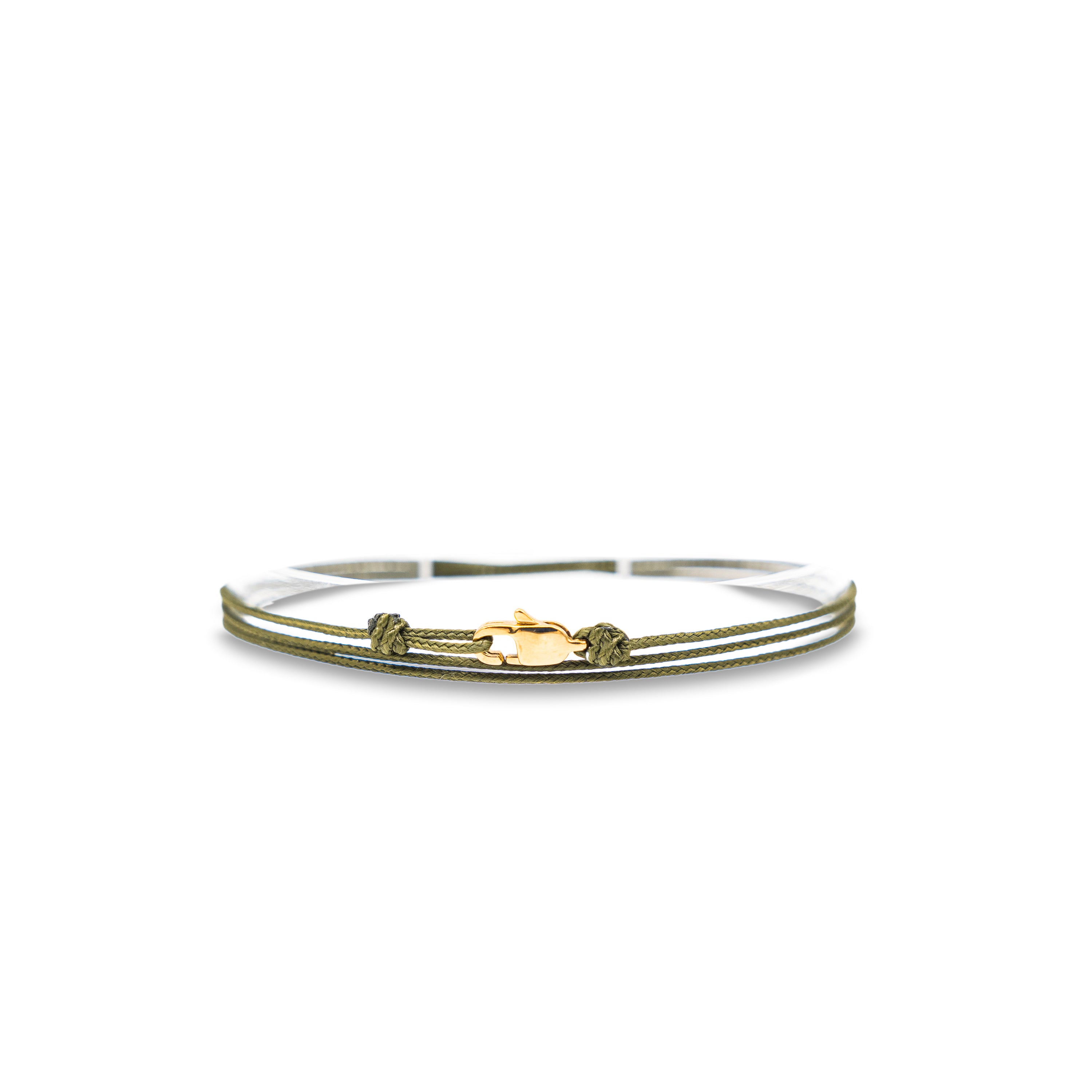 Snap Hook Wrap Anklet - Green Gold